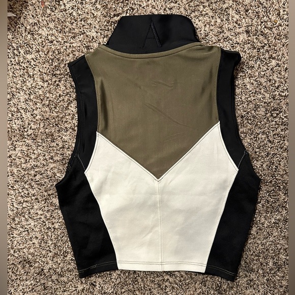 Nike Air Jordan x Aleali May Olive & Black Sleeveless Crop Top - Picture 2 of 4